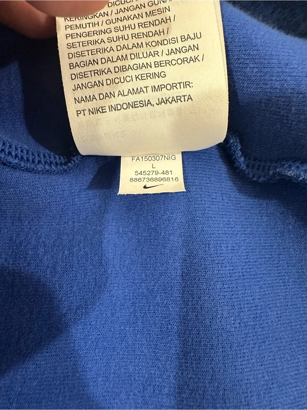 Nike OG Tech Fleece Windrunner Full Zip Hoodie Jacket Heather Blue Men's L